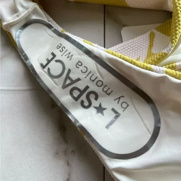 Nwt l*space jess top marigold yellow cabana bottom bitsy citrus foral set